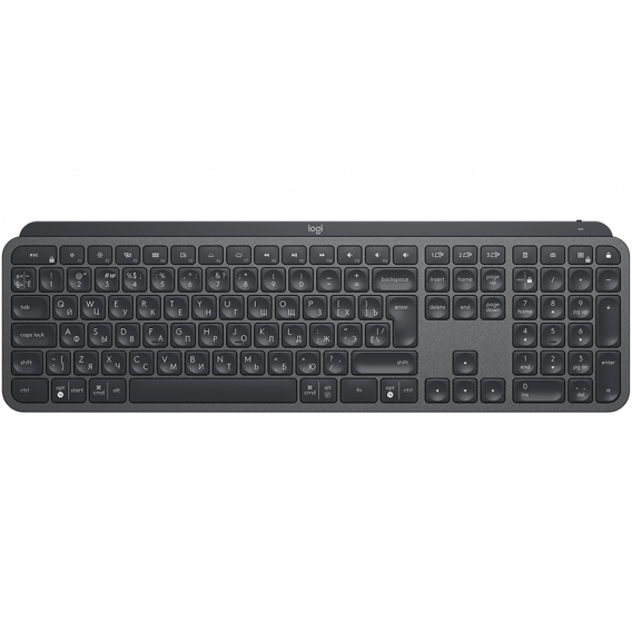 Клавиатура беспроводная Logitech MX Keys (GRAPHITE, подсветка, 2.4GHZ/BT) (M/N: YR0073 / C-U0008)