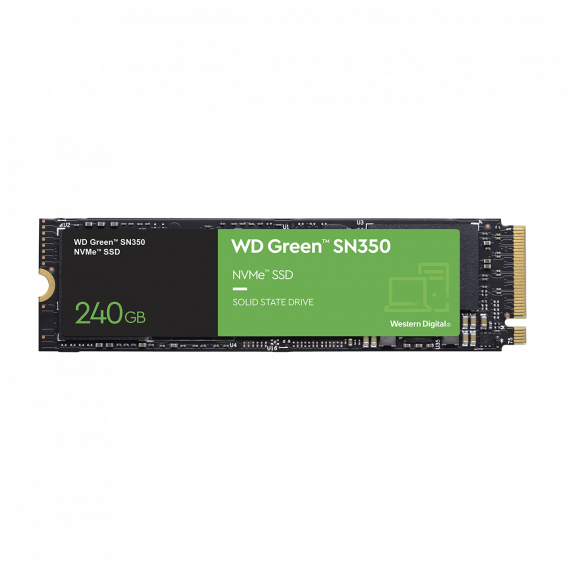 Твердотельный накопитель SSD WD Green SN350 NVMe WDS240G2G0C 240ГБ M2.2280 (TLC)