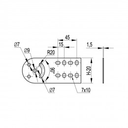 Пластина крепежная DKC 30015K GSV H100 (4 шт.) в комплекте с метизами