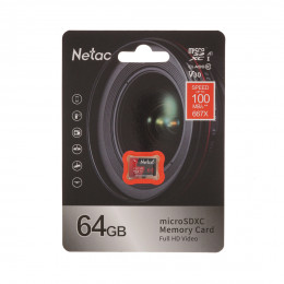 Карта памяти Netac NT02P500PRO-064G-S V30/A1/U3 64GB