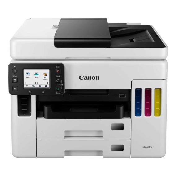 MAXIFY GX7040 (A4, Printer/Scanner/Copier/FAX, 600 x 1200 dpi, inkjet, Color, 24 ppm, tray 100 pages, LCD Color (6,9 см), USB 2.0, RJ-45, WIFI cart. GI-46)