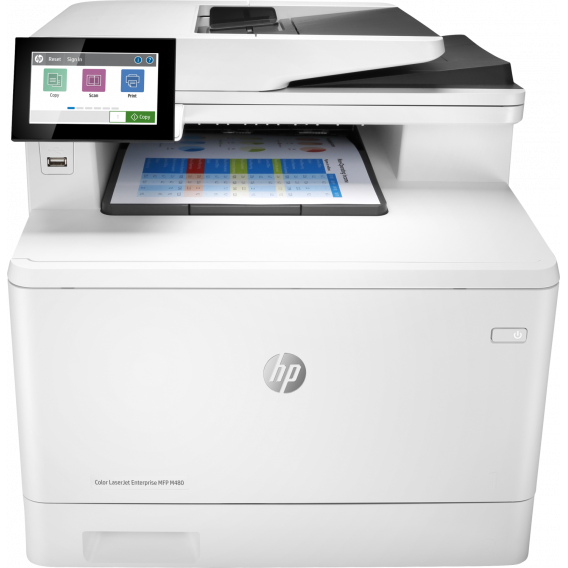 МФУ HP Color LaserJet Enterprise MFP M480f Printer/Scanner/Copier/Fax, A4, 600x600 dpi, 27(27)ppm, 2Gb, 800 Mhz, 2trays 50+250,ADF50, Duplex, USB/GigEth, Duty cycle - 55 000