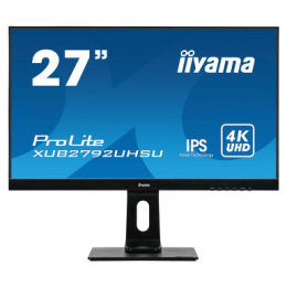 Монитор LCD 27'' 16:9 3840x2160(UHD 4K) IPS, nonGLARE, 300cd/m2, H178°/V178°, 1000:1, 80M:1, 1.07B, 4ms, DVI, HDMI, DP, USB-Hub, Height adj, Pivot, Tilt, Swivel, Speakers, 3Y, Black